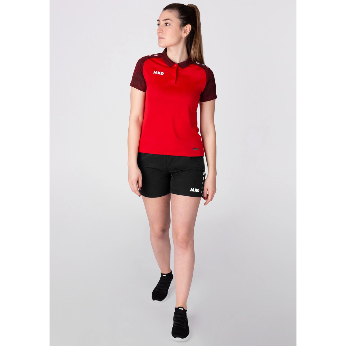 JAKO Polo_Performance 6322K 101 rot/schwarz