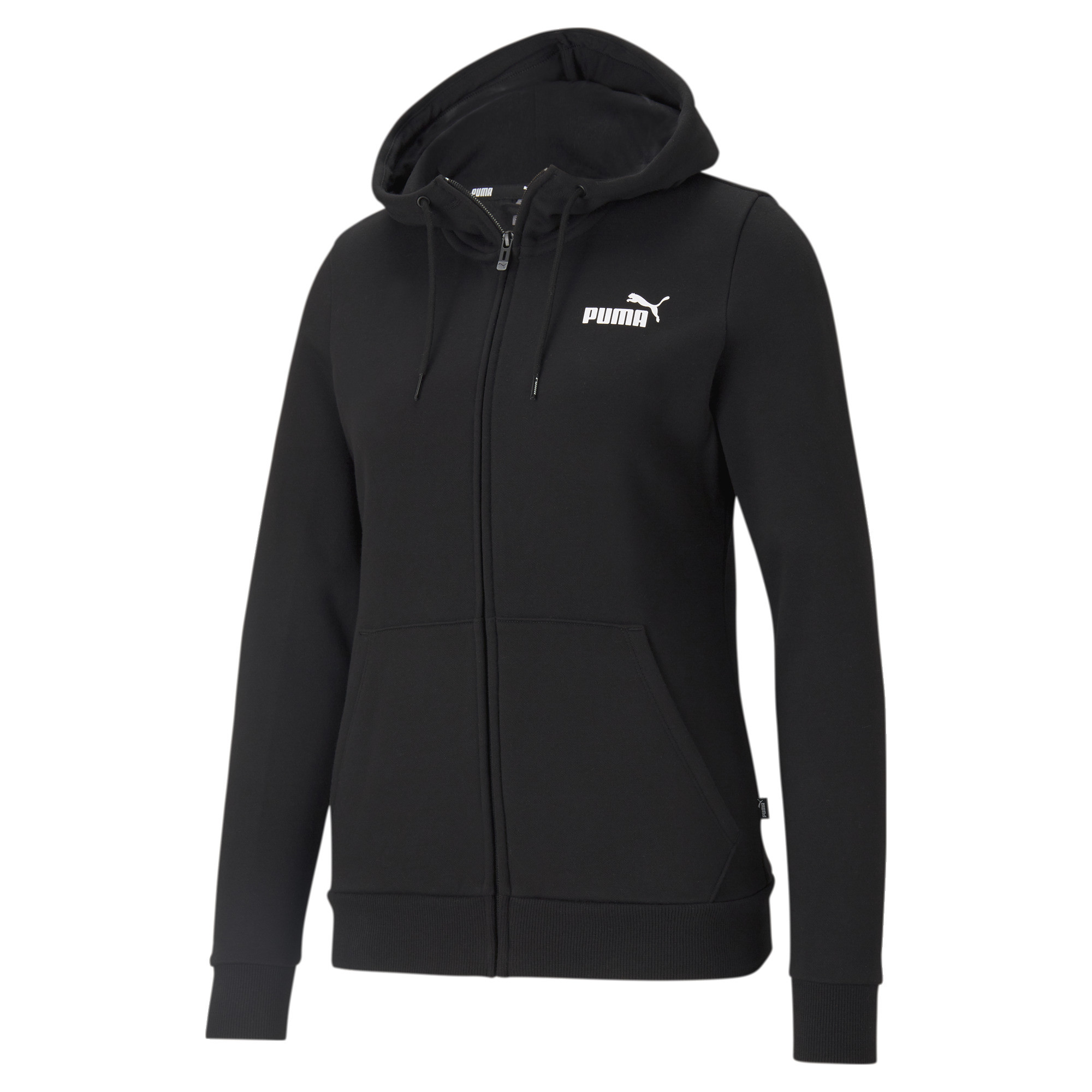 PUMA ESS_Small_Logo_Full_Zip_Hoodie_FL 586811 001 PUMA BLACK
