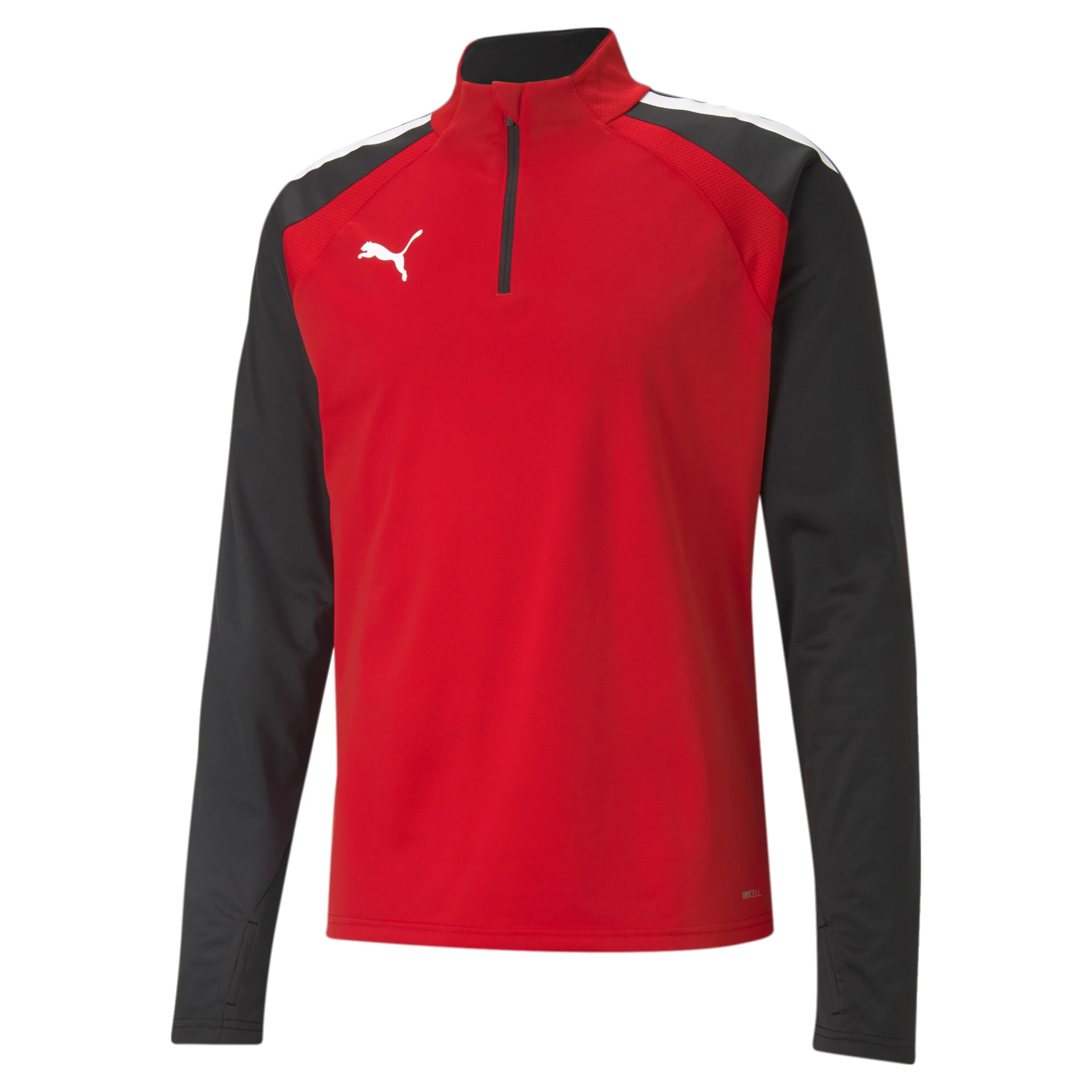 PUMA Herren_Sweatshirt_teamLIGA_14_Zip_Top A4T005657236 001 PUMA Red-PUMA Black