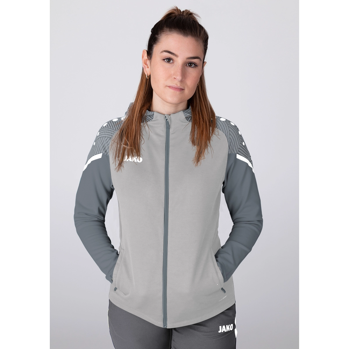 JAKO Kapuzenjacke_Performance 6822D 845 soft grey/steingrau