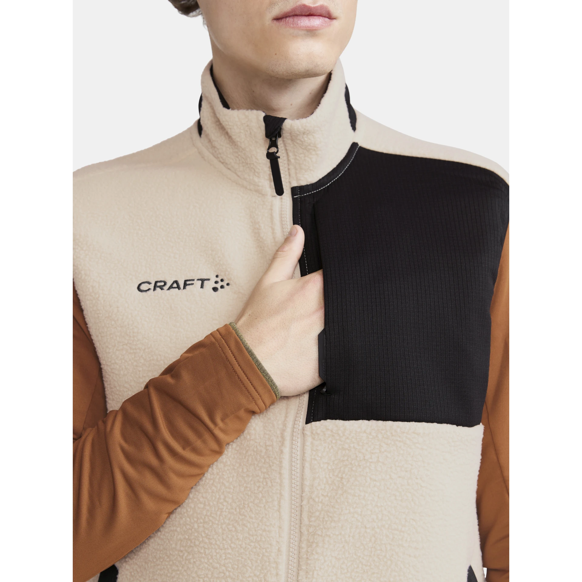 CRAFT ADV_Explore_Pile_Fleece_Vest_M 1913810 211999 ECRU-BLACK