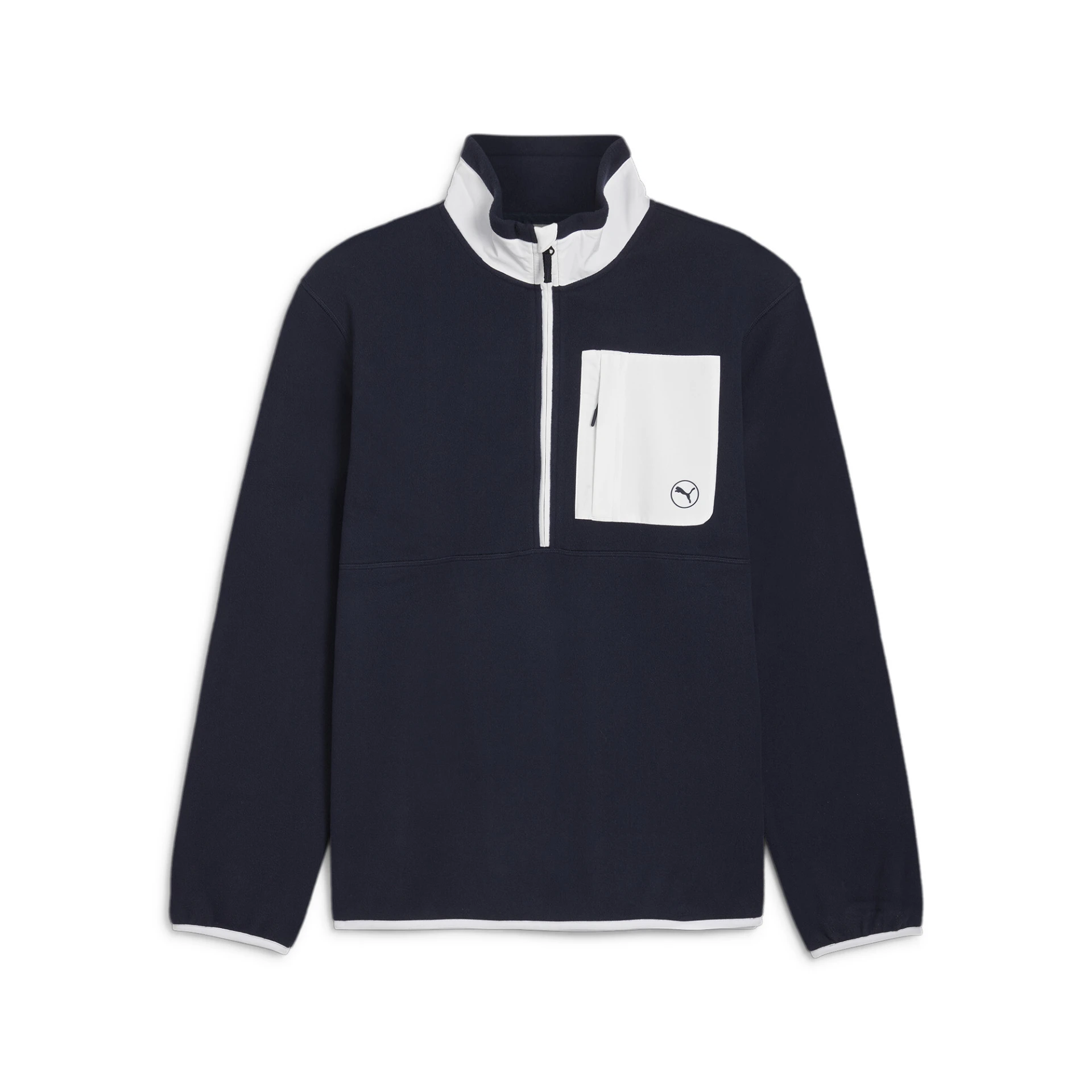PUMA Fleece_1_4_Zip 628407 001 Deep Navy-White Glow