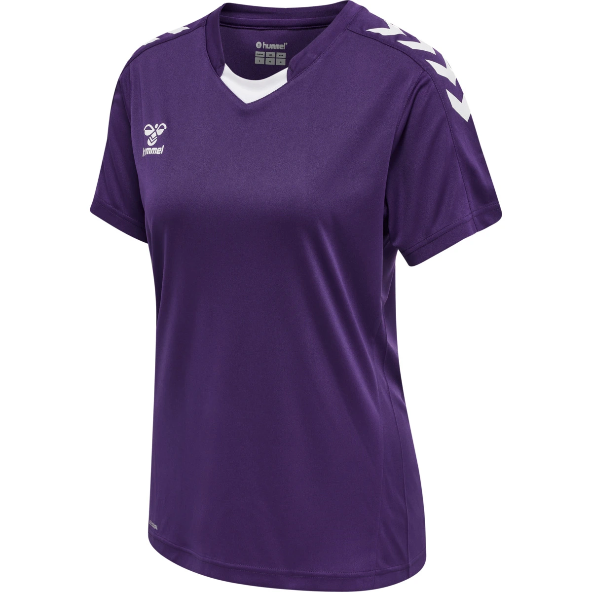 HUMMEL Damen_Shirt_hmlCORE_XK_POLY_JERSEY_S_S_WOMAN 211457 3332 ACAI/WHITE