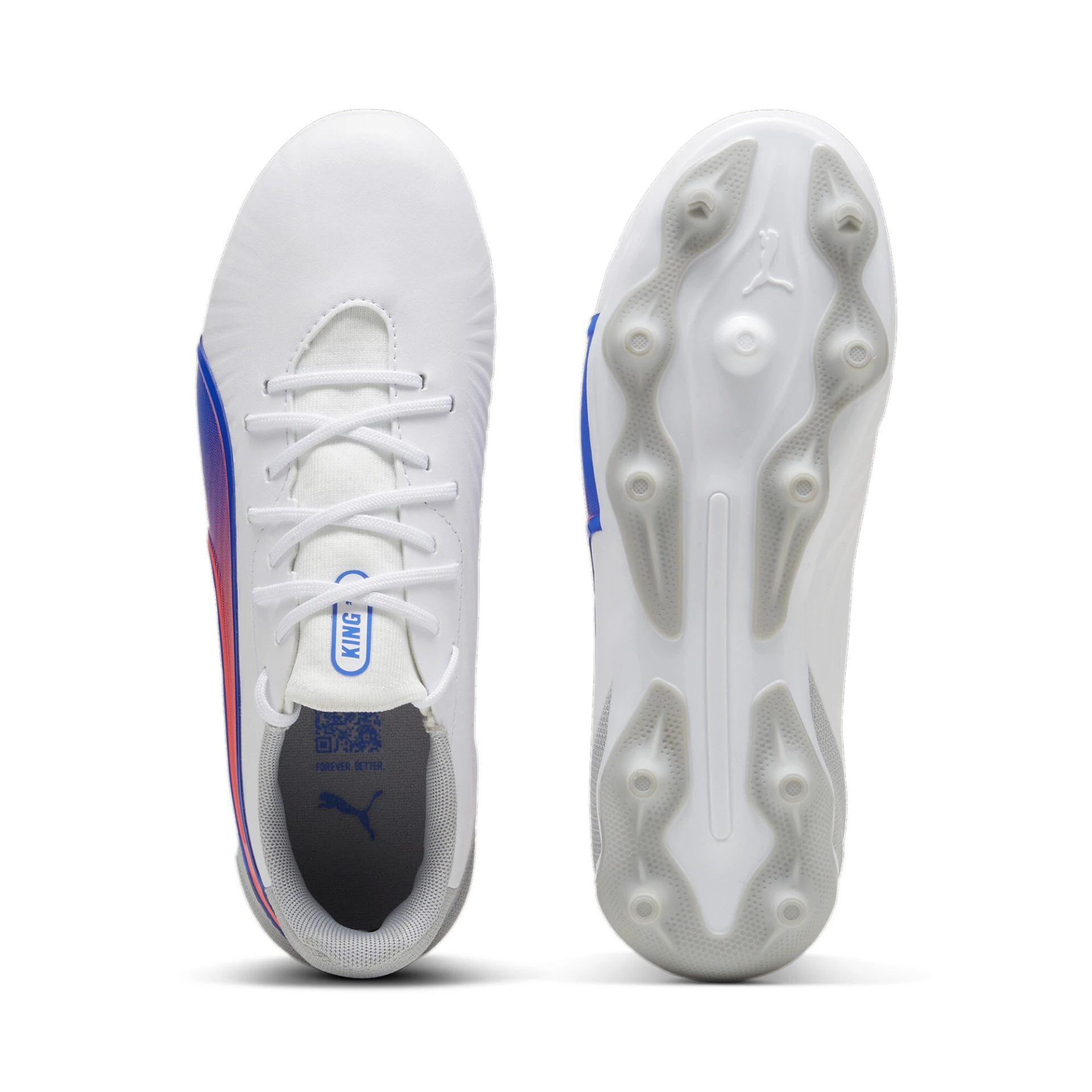 PUMA KING_MATCH_FG_AG_Jr 108048 002 PUMA White-Bluemazing-Flat