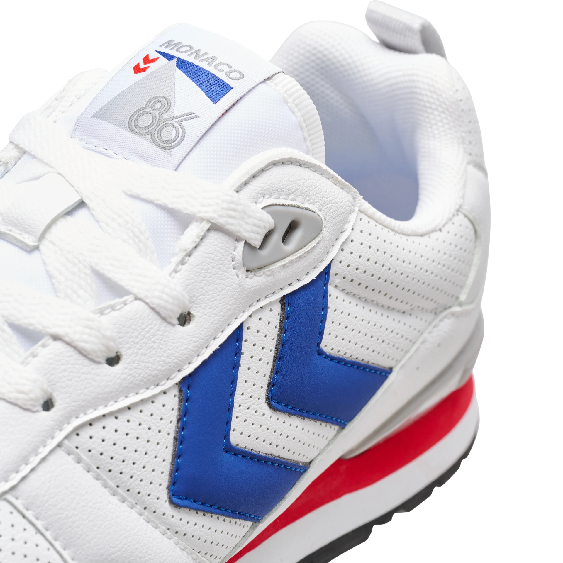 HUMMEL MONACO_86_PERFORATED___WHITE_BLUE_RED___37 218418 9253 WHITE/BLUE/RED
