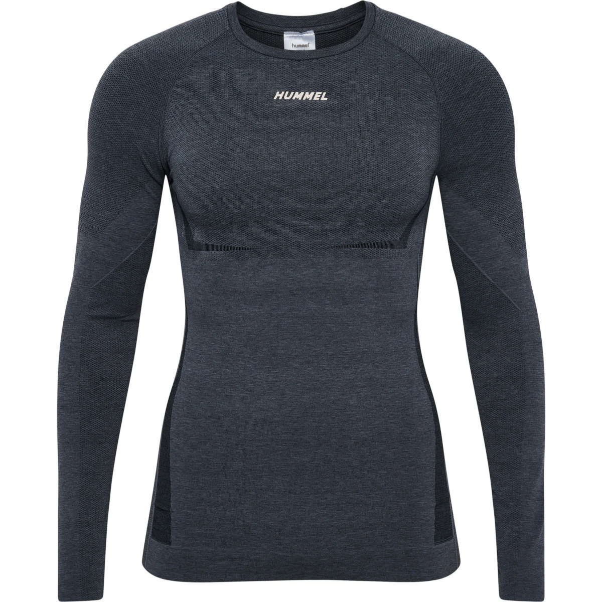 HUMMEL HUMMEL_Herren_Shirt_hmlTE_MIKE_SEAMLESS_T_SHIRT_L_S 213759 1038 BLACK/ASPHALT MELANGE
