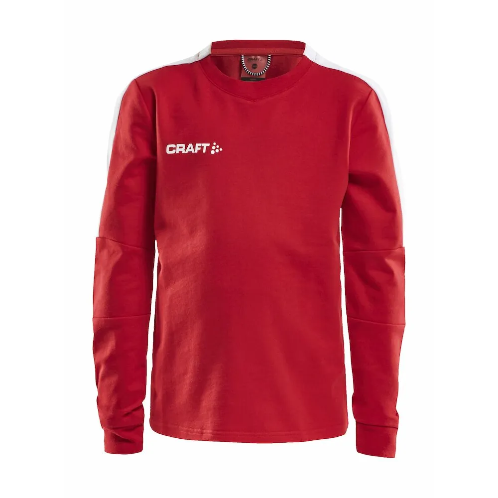 CRAFT Progress_GK_Sweatshirt_Jr 1907949 430900 BRIGHT RED/WHITE