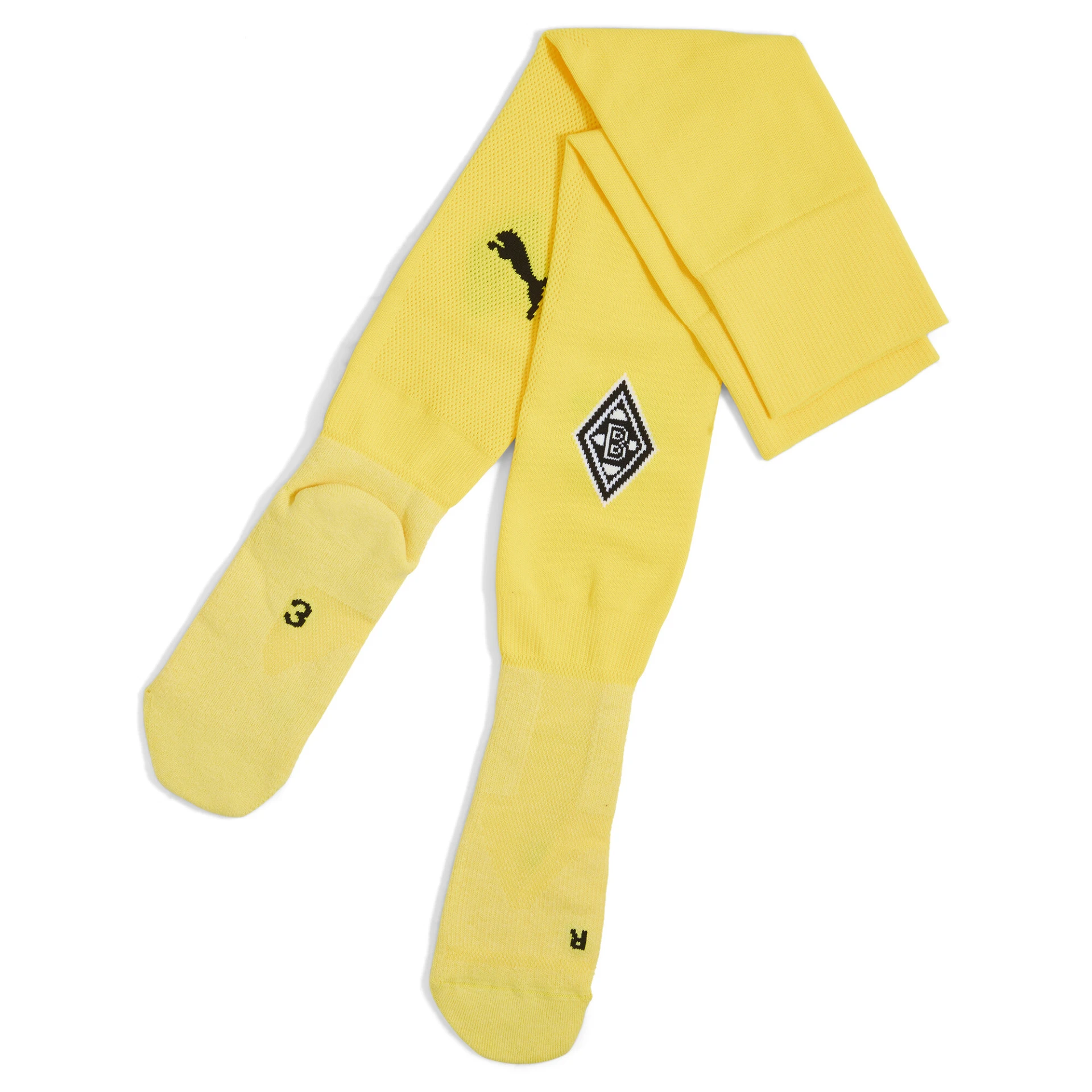 PUMA Team_BMG_Plain_Socks_Replica 774888 035 Yellow Blaze-PUMA Black