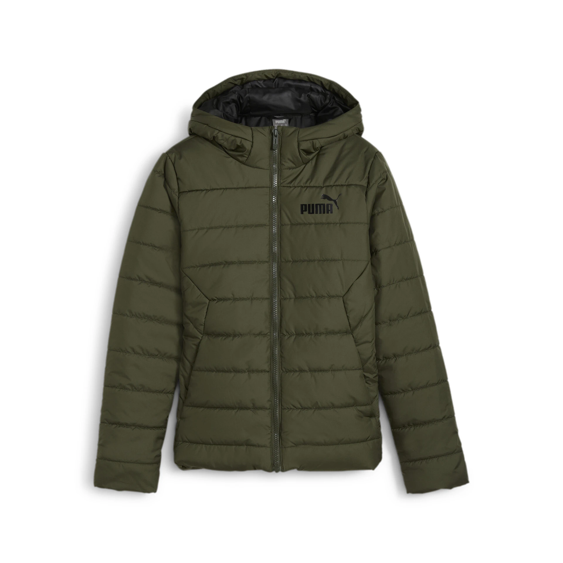 PUMA ESS_Hooded_Padded_Jacket 670559 070 Dark Olive