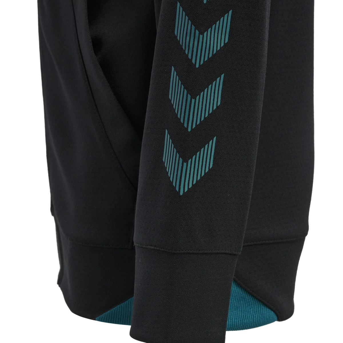 HUMMEL hmlGG12_ACTION_ZIP_HOODIE_KIDS 213939 2951 BLACK/DEEP LAGOON