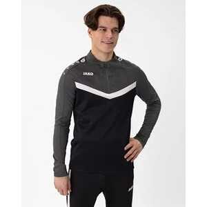 JAKO Herren_Pullover_Ziptop_Iconic A4T027JU8624 801 schwarz/anthrazit