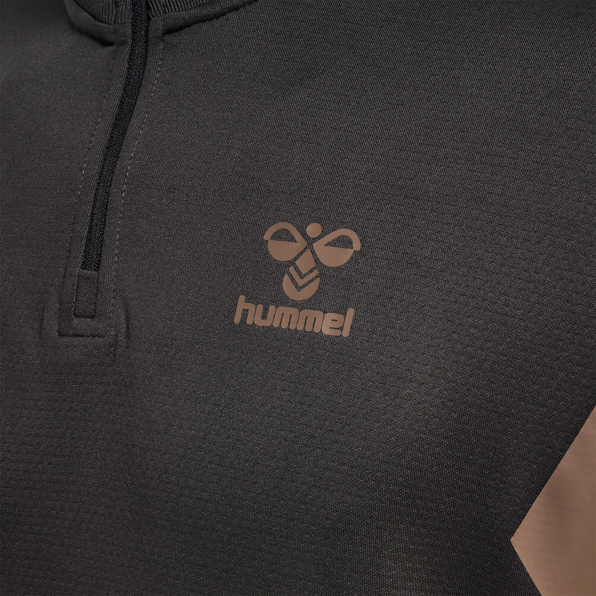 HUMMEL hmlACTIVE_PL_HALF_ZIP___OBSIDIAN_OLIVE_NIGHT___L 221893 2247 OBSIDIAN/OLIVE NIGHT