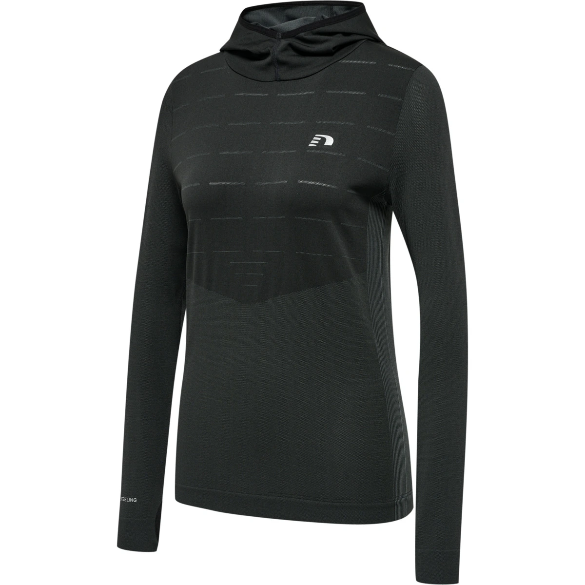 NEWLINE nwlCAMBRIGDE_SEAMLESS_HOODIE_WOMEN 500254 2001 BLACK