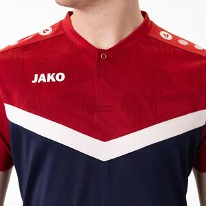 JAKO Herren Polo Polo Iconic JAKO Herren_Polo_Polo_Iconic A4T024HR6324 901 marine/chili rot