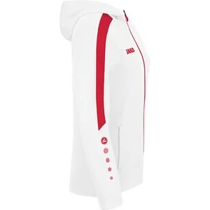 JAKO Damen_Kapuzensweat_Kapuzenjacke_Power A4T023DA6823D 004 weiß/rot