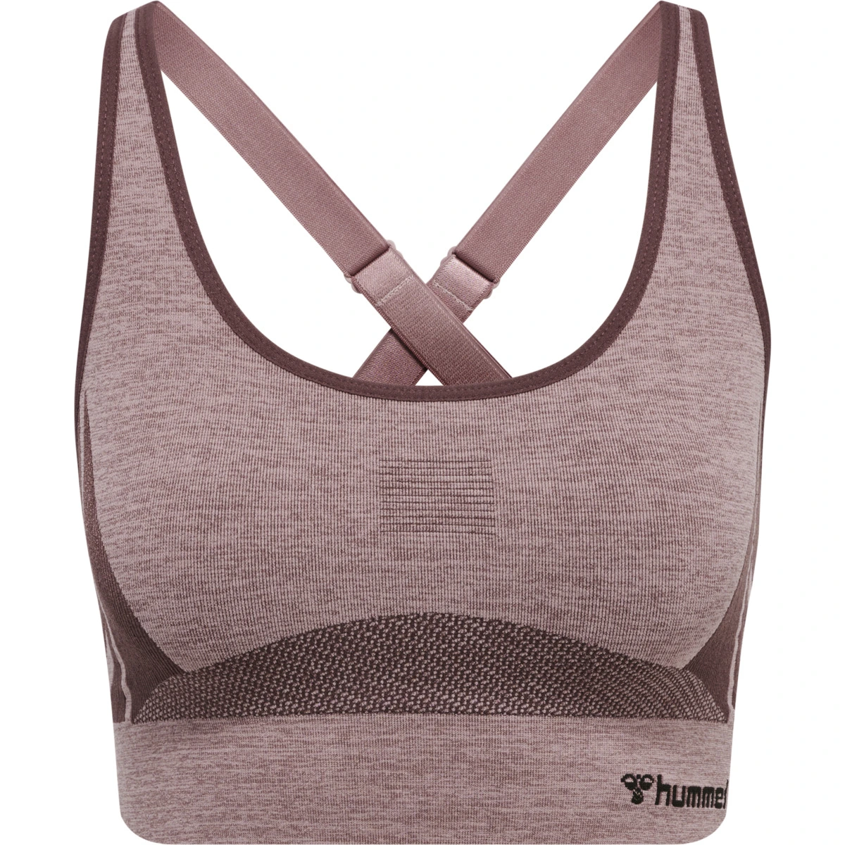 HUMMEL Damen_hmlCLEA_SEAMLESS_SPORTS_TOP 211937 8018 FUDGE/WOODROSE MELANGE