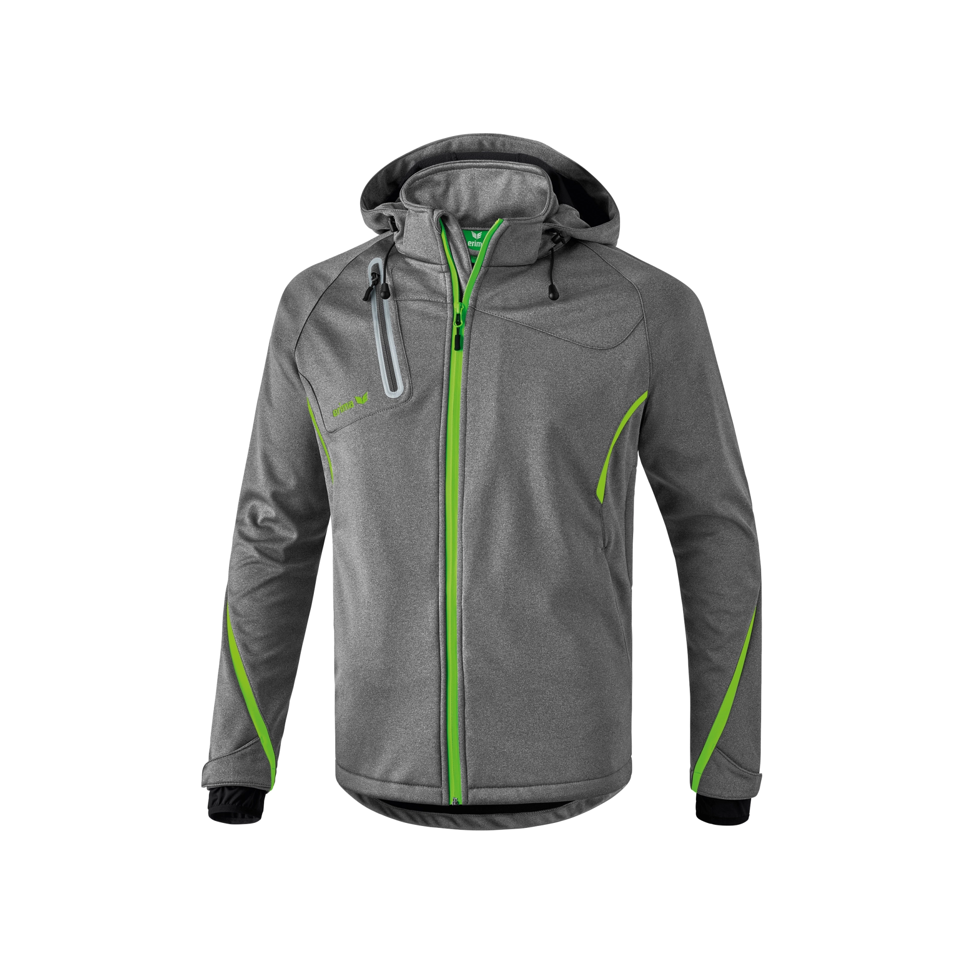 ERIMA Herren_Softshelljacke_Function 9060710 812032 grey melange/green geck
