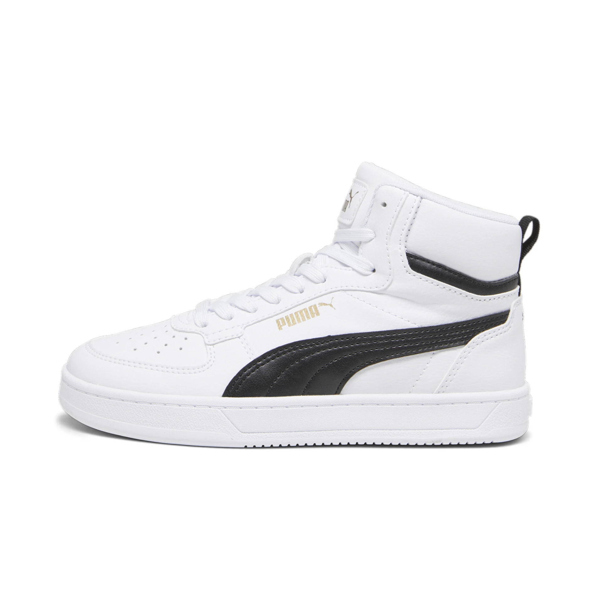 PUMA Puma_Caven_20_Mid_Jr 393842 001 PUMA WHITE-PUMA BLACK-GOLD