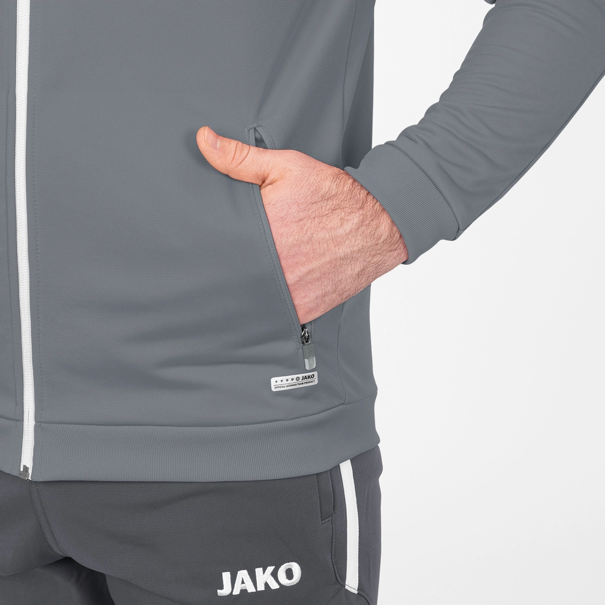 JAKO Kinder_Polyesterjacke_Champ_20 9320K 40 steingrau/anthra light
