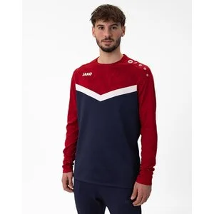 JAKO Herren_Sweatshirt_Sweat_Iconic A4T024HR8824 901 marine/chili rot