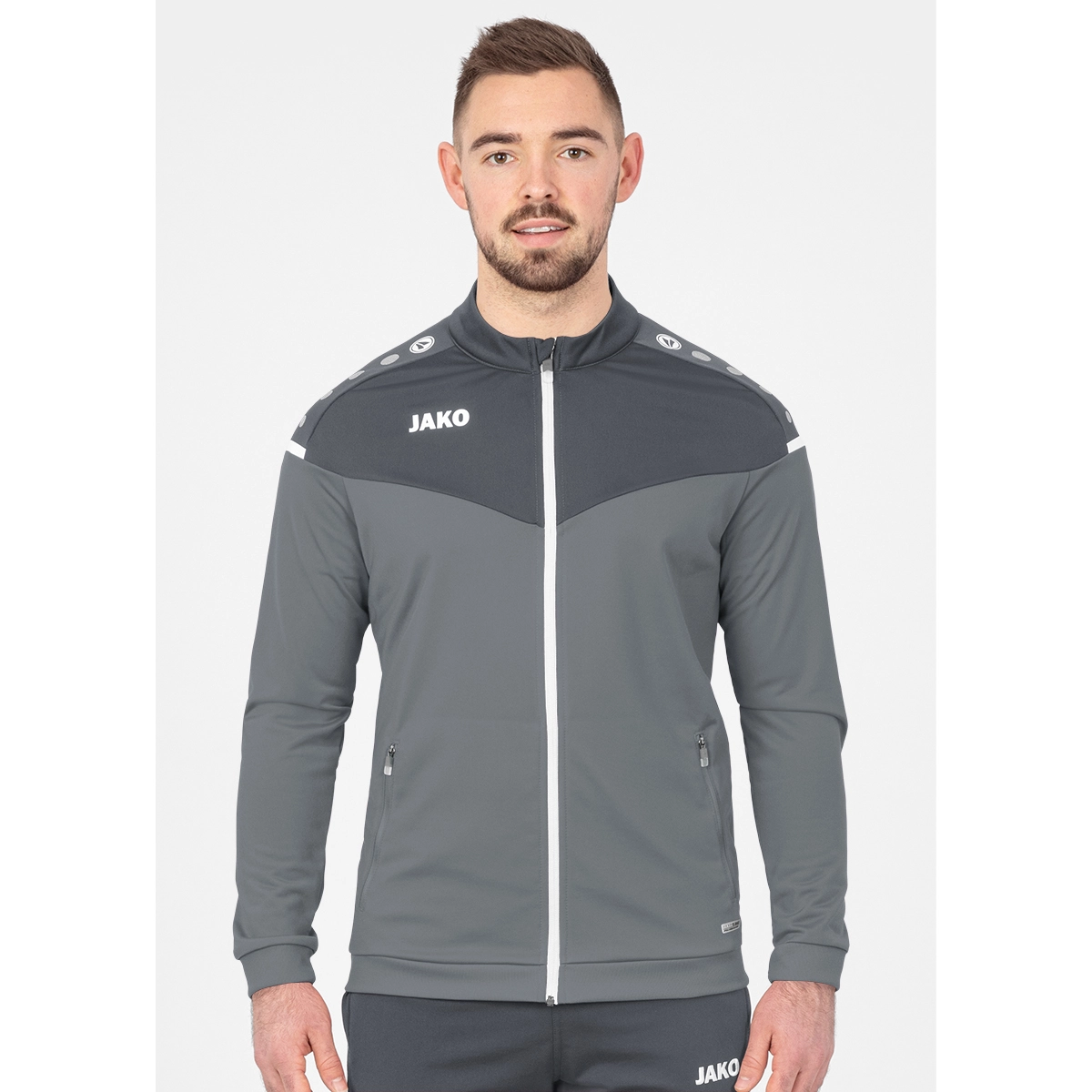 JAKO Kinder_Polyesterjacke_Champ_20 9320K 40 steingrau/anthra light