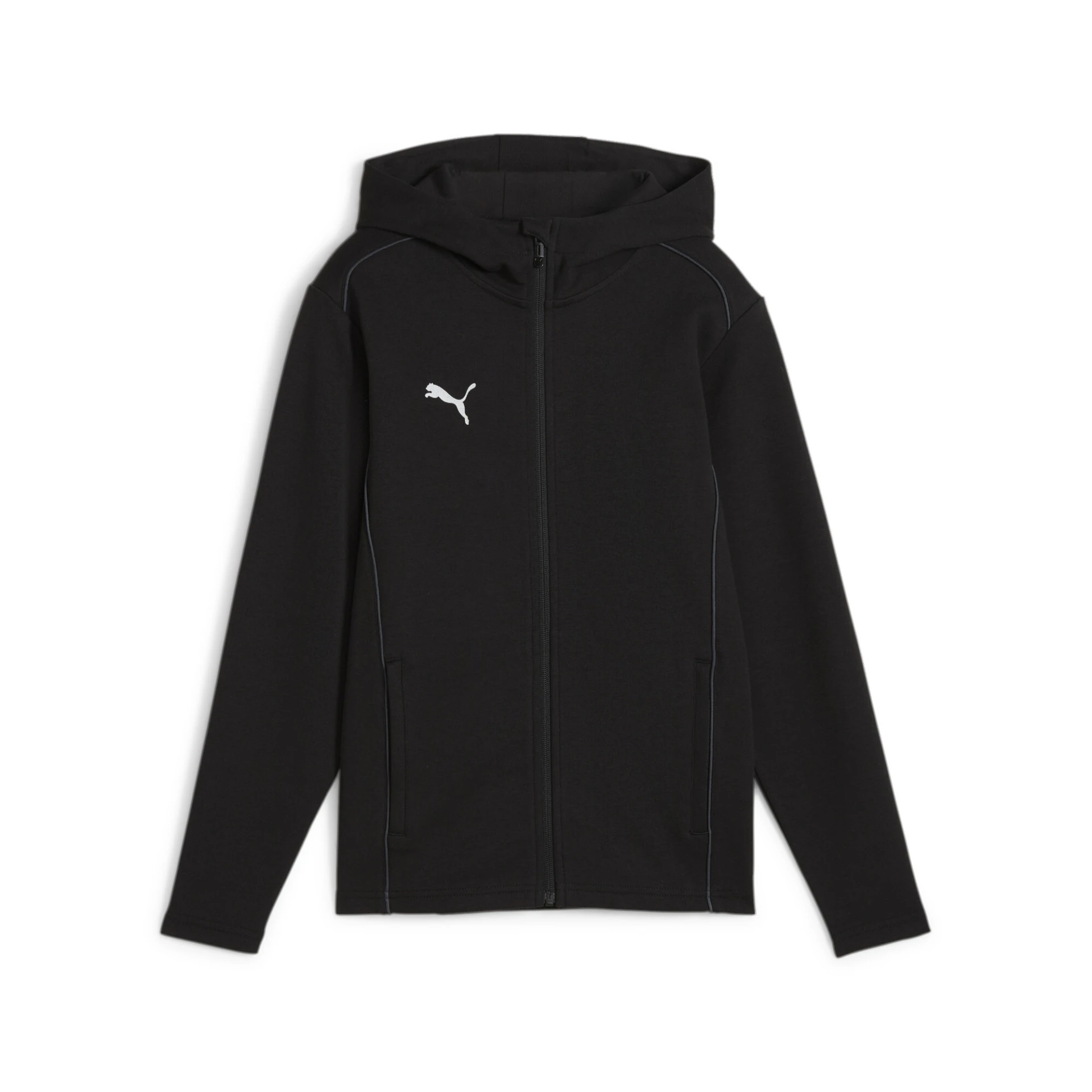 PUMA teamFINAL_Casuals_Hooded_Jkt_Jr 658529 003 PUMA Black-PUMA Silver