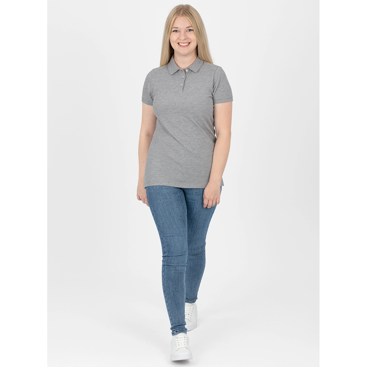 JAKO Polo_Organic_Stretch A4T023DAC6321D 520 hellgrau meliert