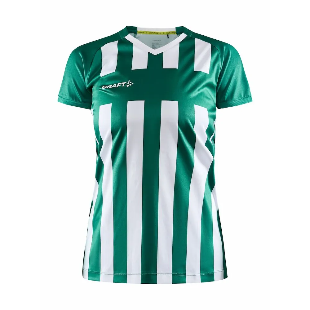 CRAFT Progress_20_Stripe_Jersey_W 1910176 651900 TEAM GREEN/WHITE