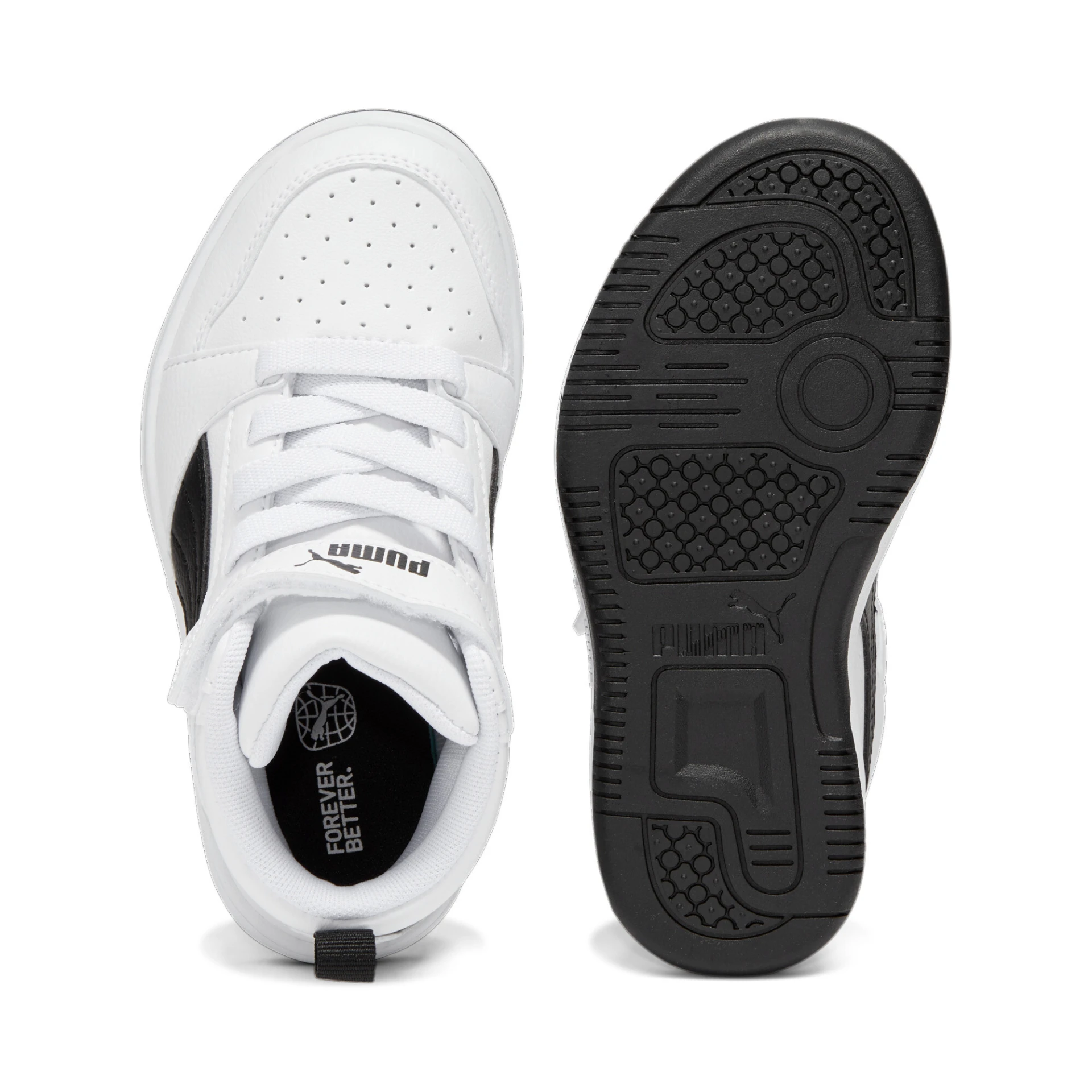 PUMA Puma_Rebound_V6_Mid_AC_plus_PS 393832 002 PUMA WHITE-PUMA BLACK