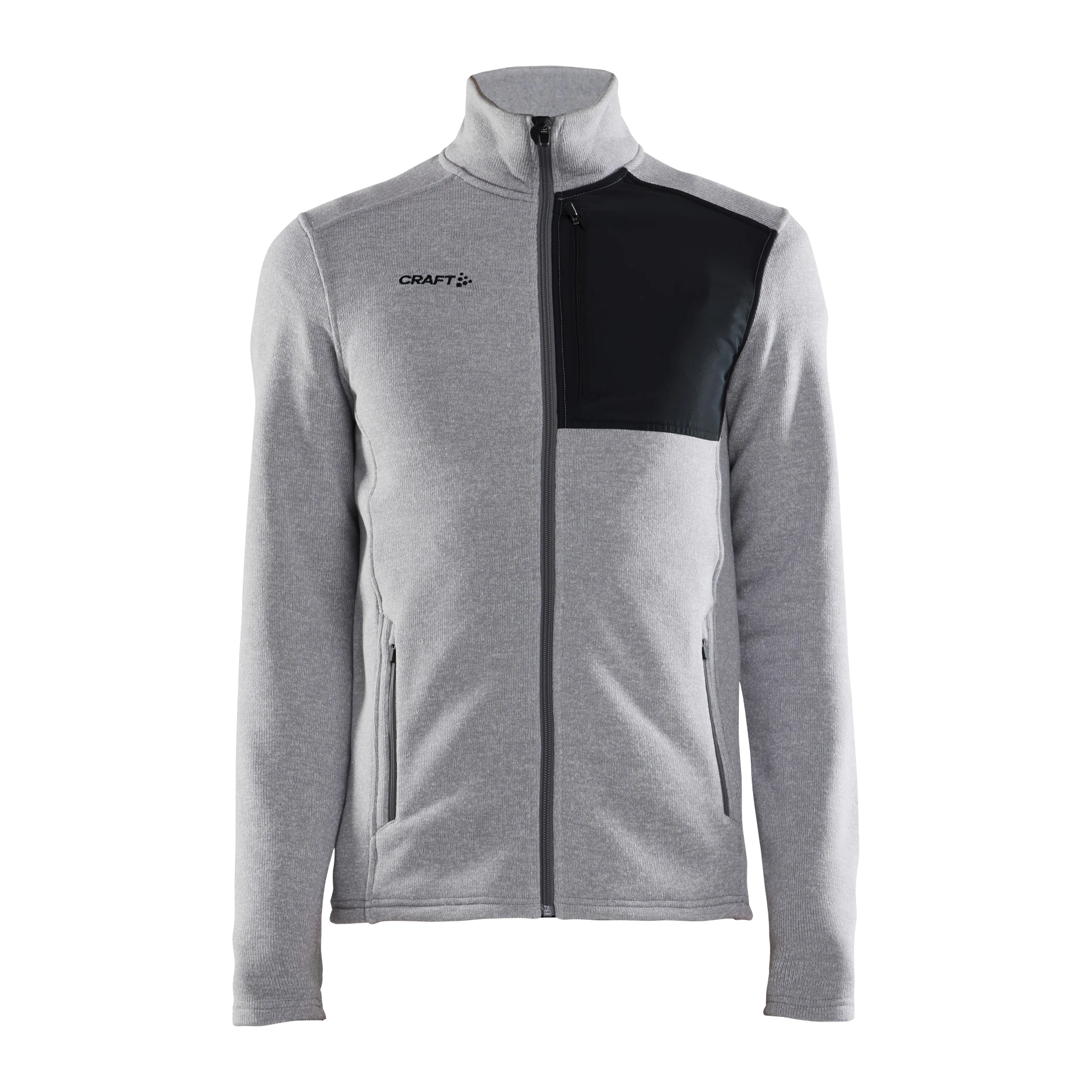 CRAFT ADV_Explore_Heavy_Fleece_Jacket_M 1912218 950999 GREY MELANGE-BLACK