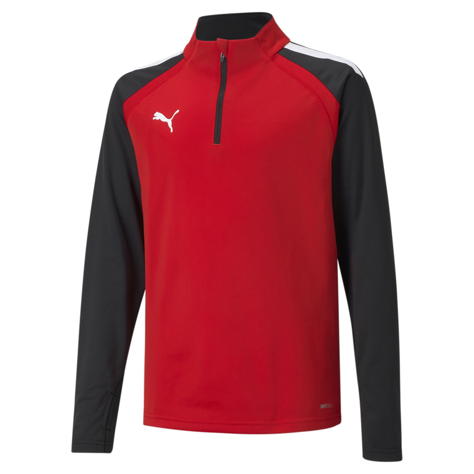 PUMA teamLIGA_1_4_Zip_Top_Jr 657237 001 PUMA RED-PUMA BLACK