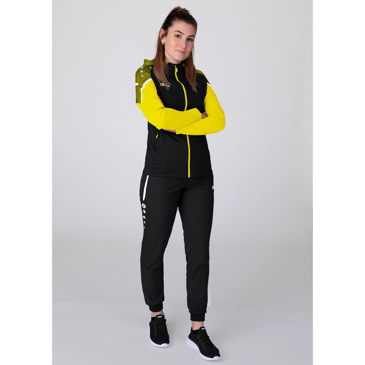 JAKO Kapuzenjacke_Performance 6822K 808 schwarz/soft yellow