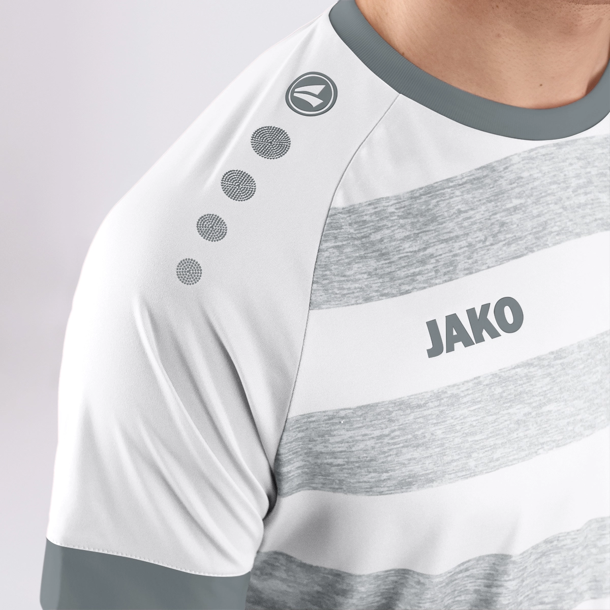 JAKO Trikot_Celtic_Melange_KA 4214K 003 weiß/steingrau
