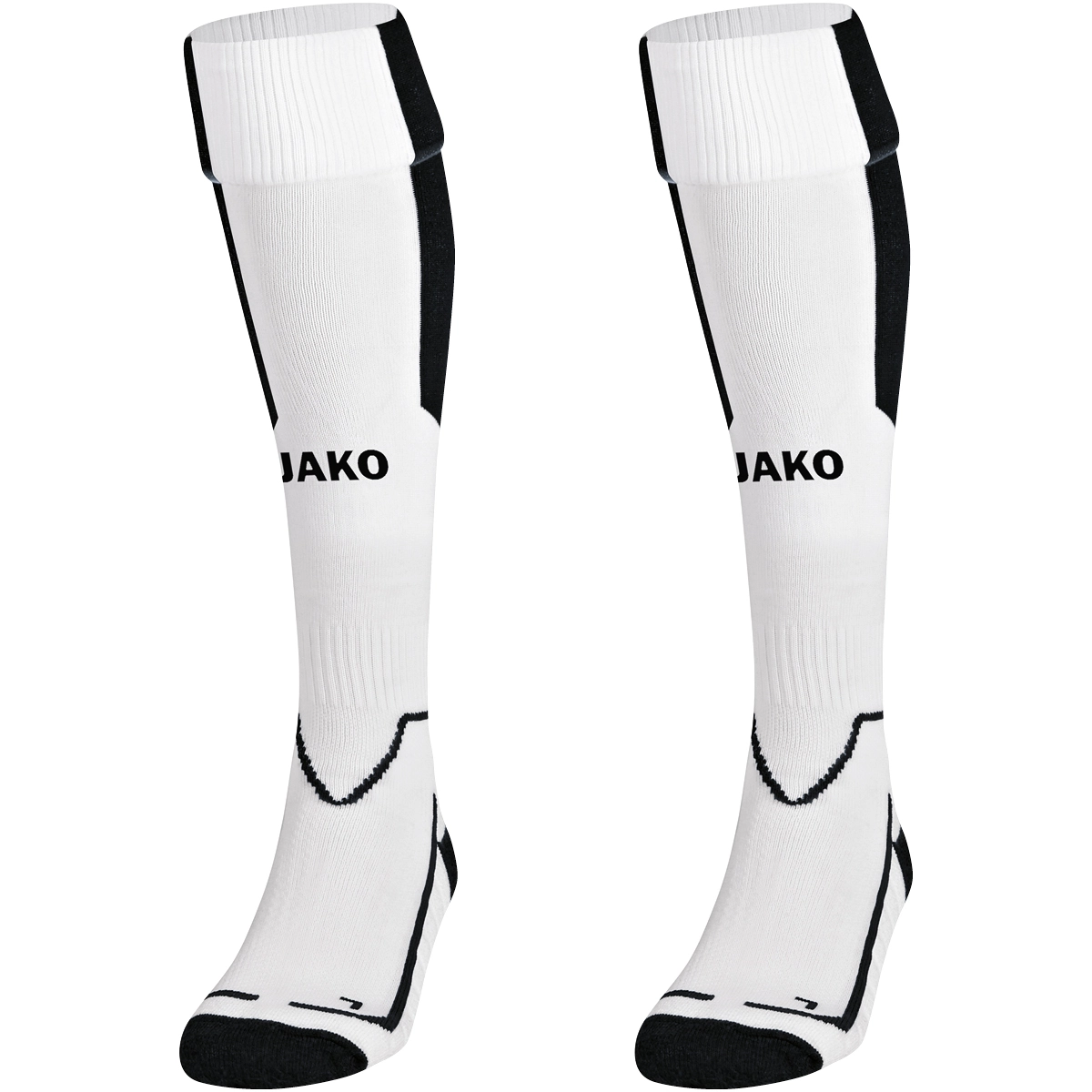 JAKO Unisex_Stutzenstrumpf_Lazio 3866K 00 weiß/schwarz