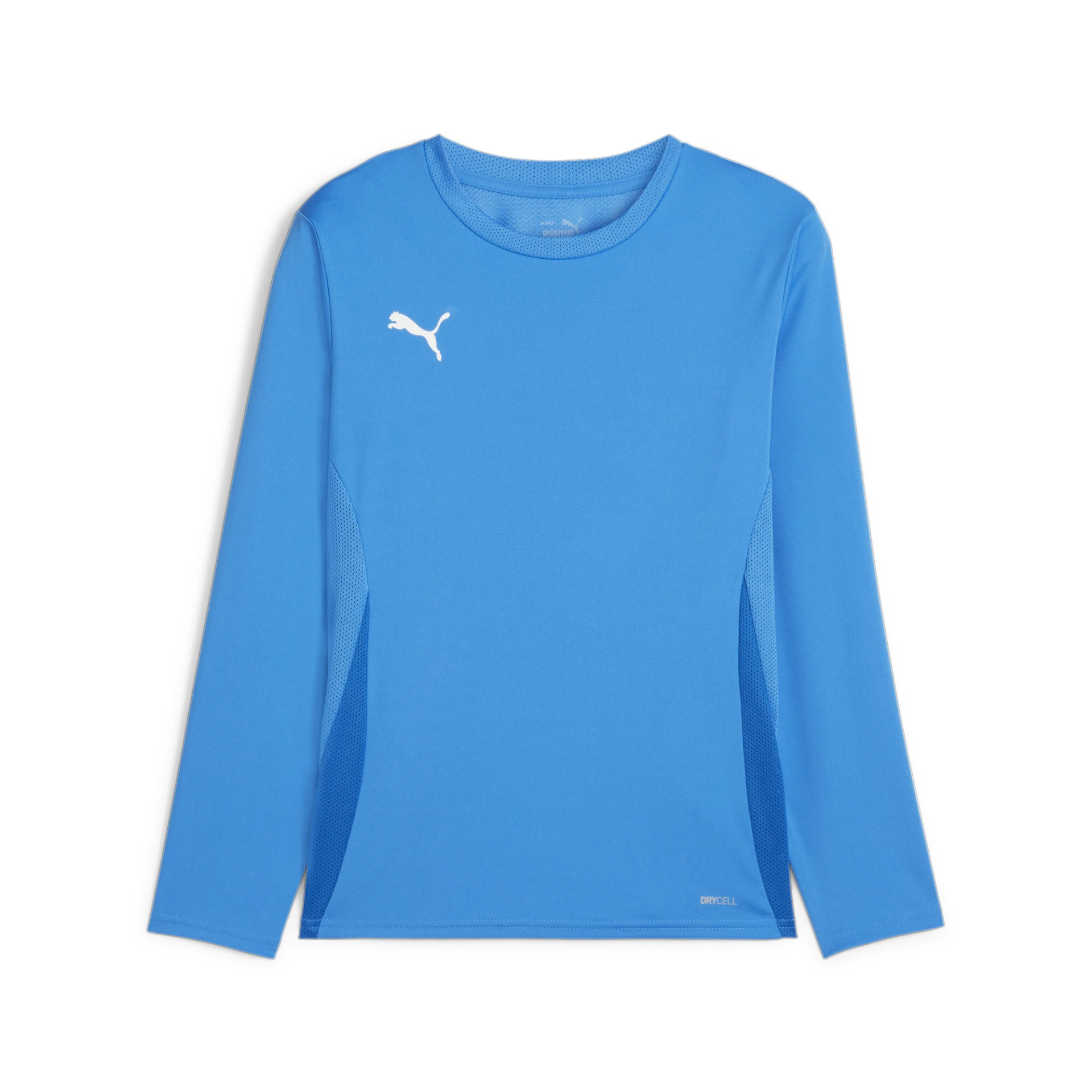 PUMA teamGOAL_LS_Jersey_Jr 705751 002 Electric Blue Lemonade-PUM