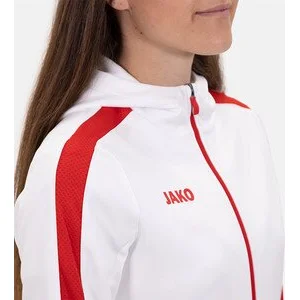 JAKO Damen_Kapuzensweat_Kapuzenjacke_Power A4T023DA6823D 004 weiß/rot