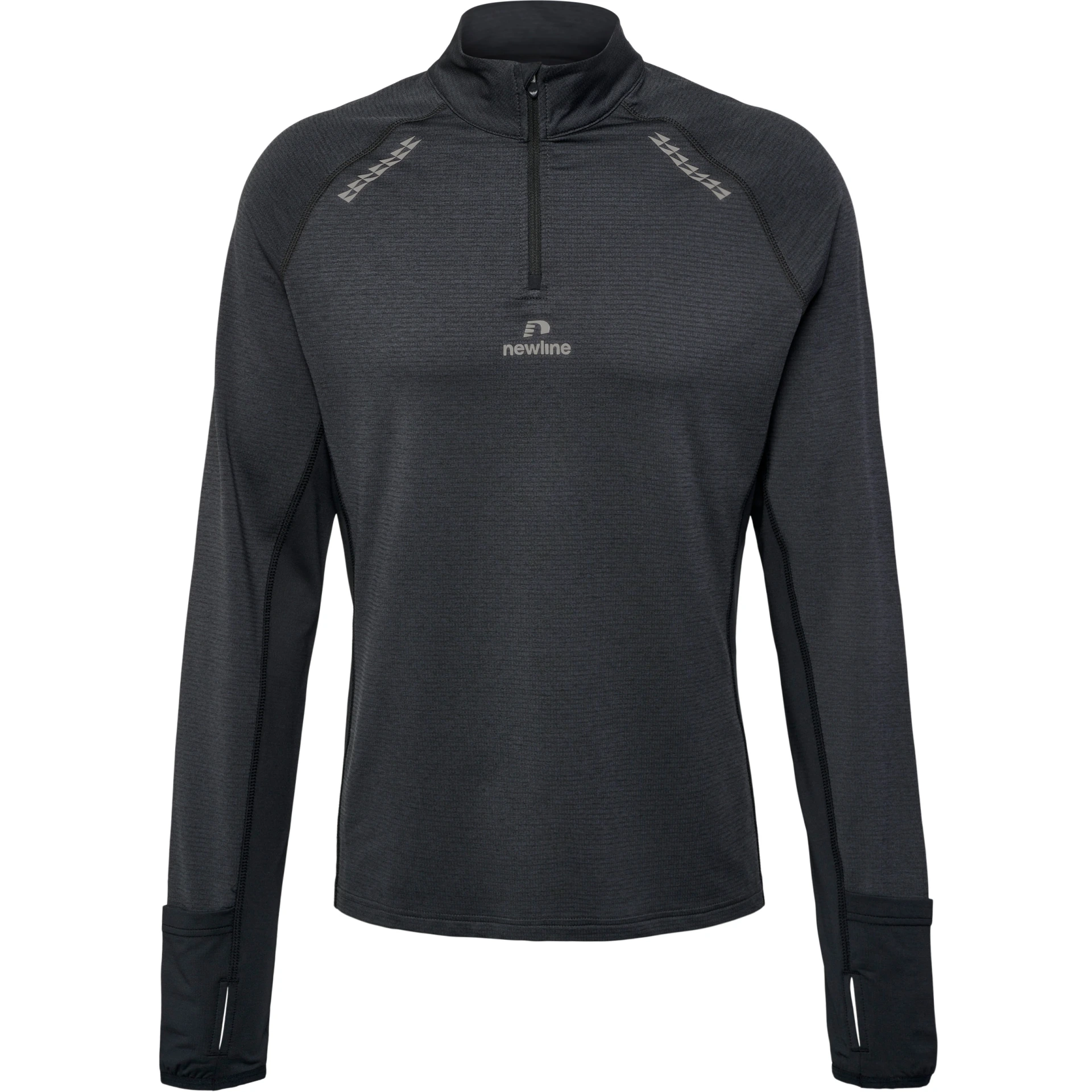 NEWLINE nwlMESA_1_2_ZIP_L_S_MEN___BLACK_MELANGE___XL 510305 2508 BLACK MELANGE