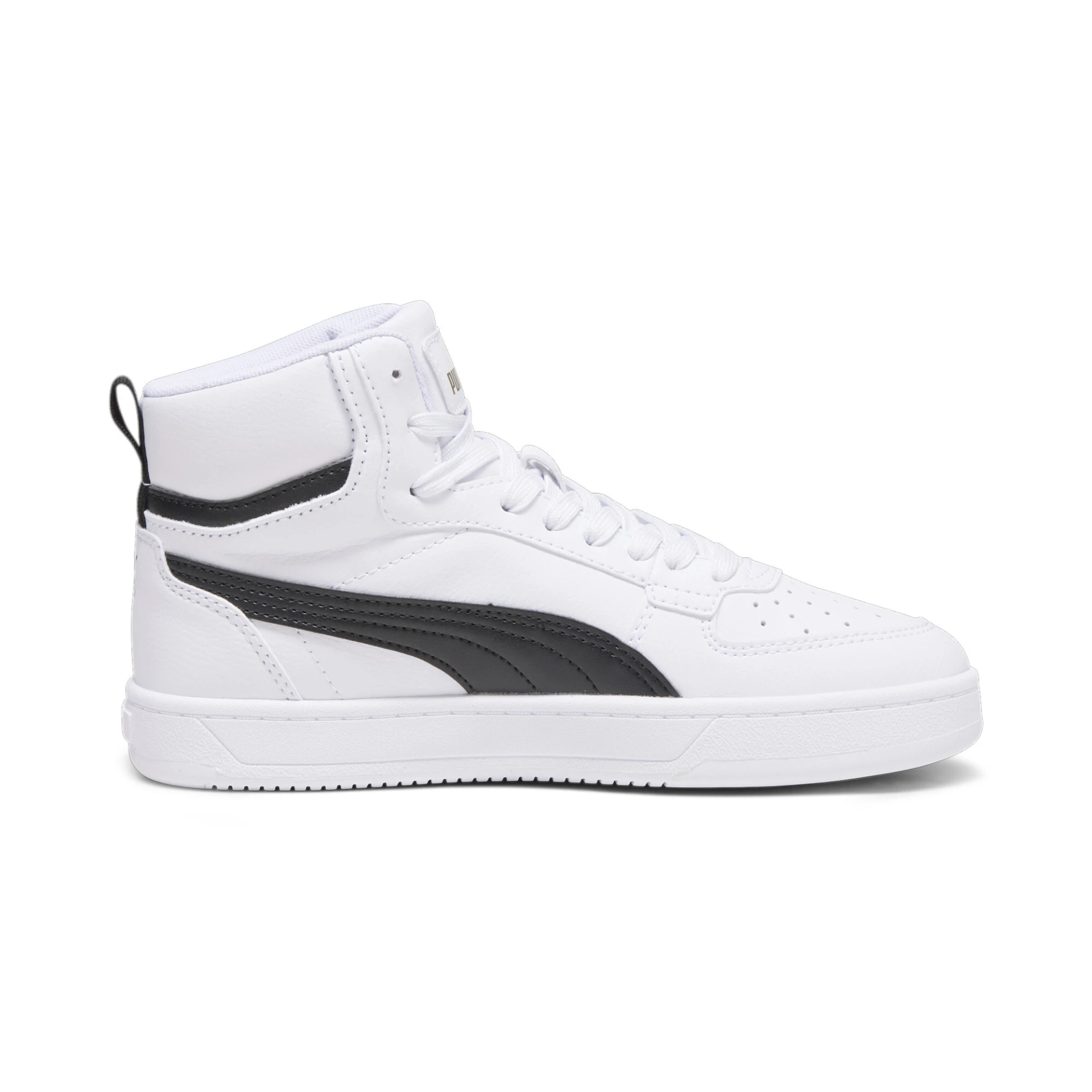 PUMA Puma_Caven_20_Mid_Jr 393842 001 PUMA WHITE-PUMA BLACK-GOLD