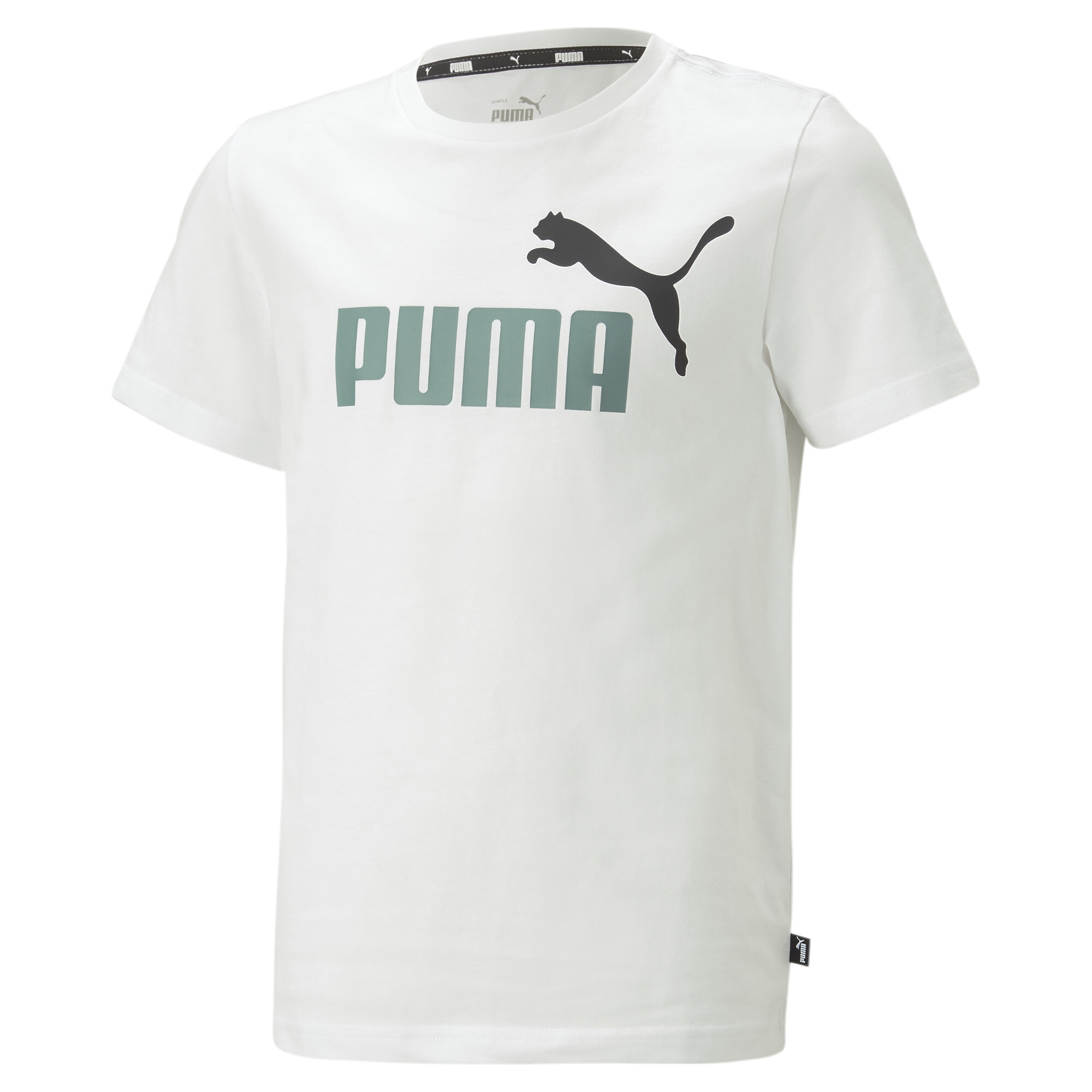 PUMA ESS_plus_2_Col_Logo_Tee_B 586985 066 PUMA WHITE-ADRIATIC