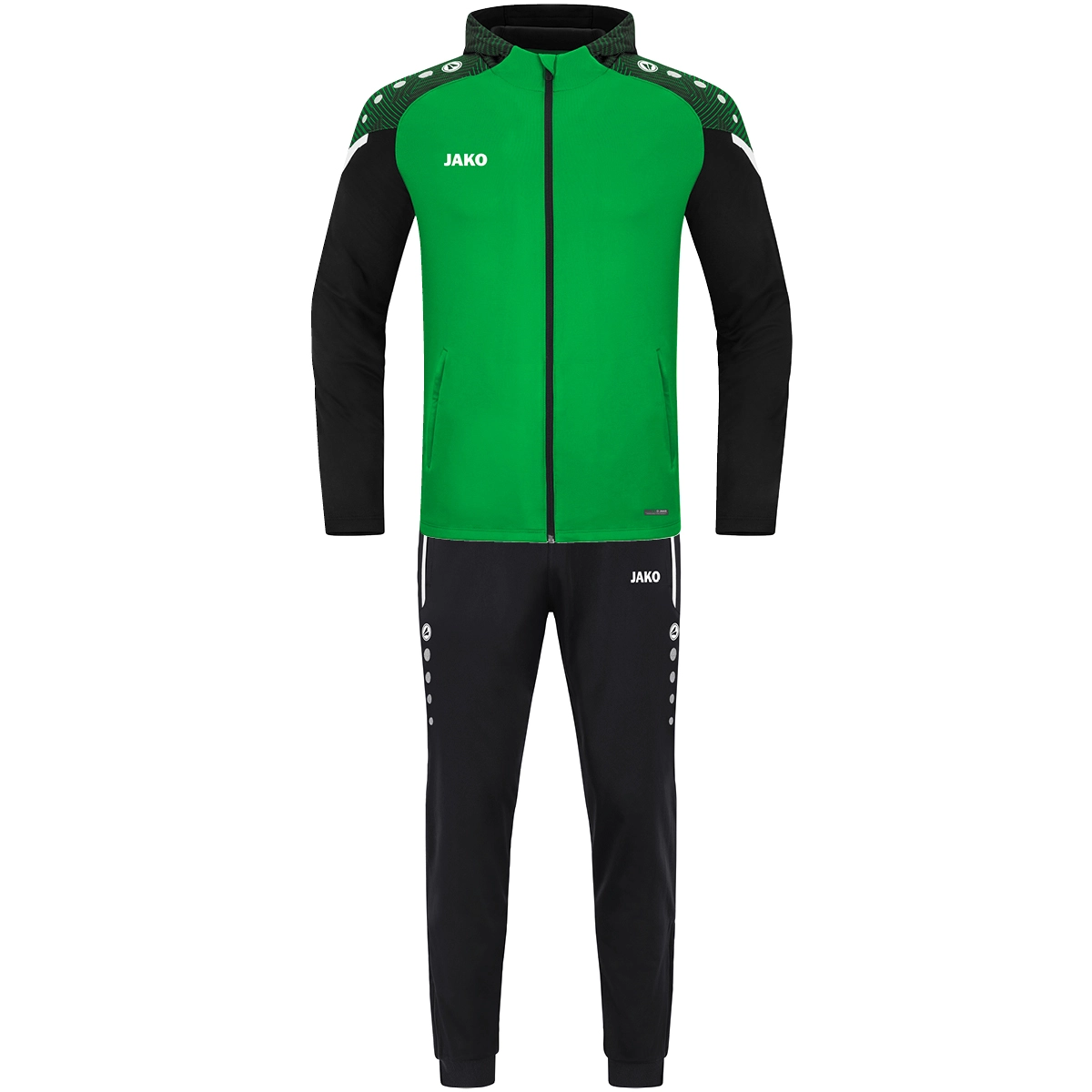 JAKO Trainingsanzug_Polyester_Performance_mit_Kapuze M9422K 221 soft green/schwarz