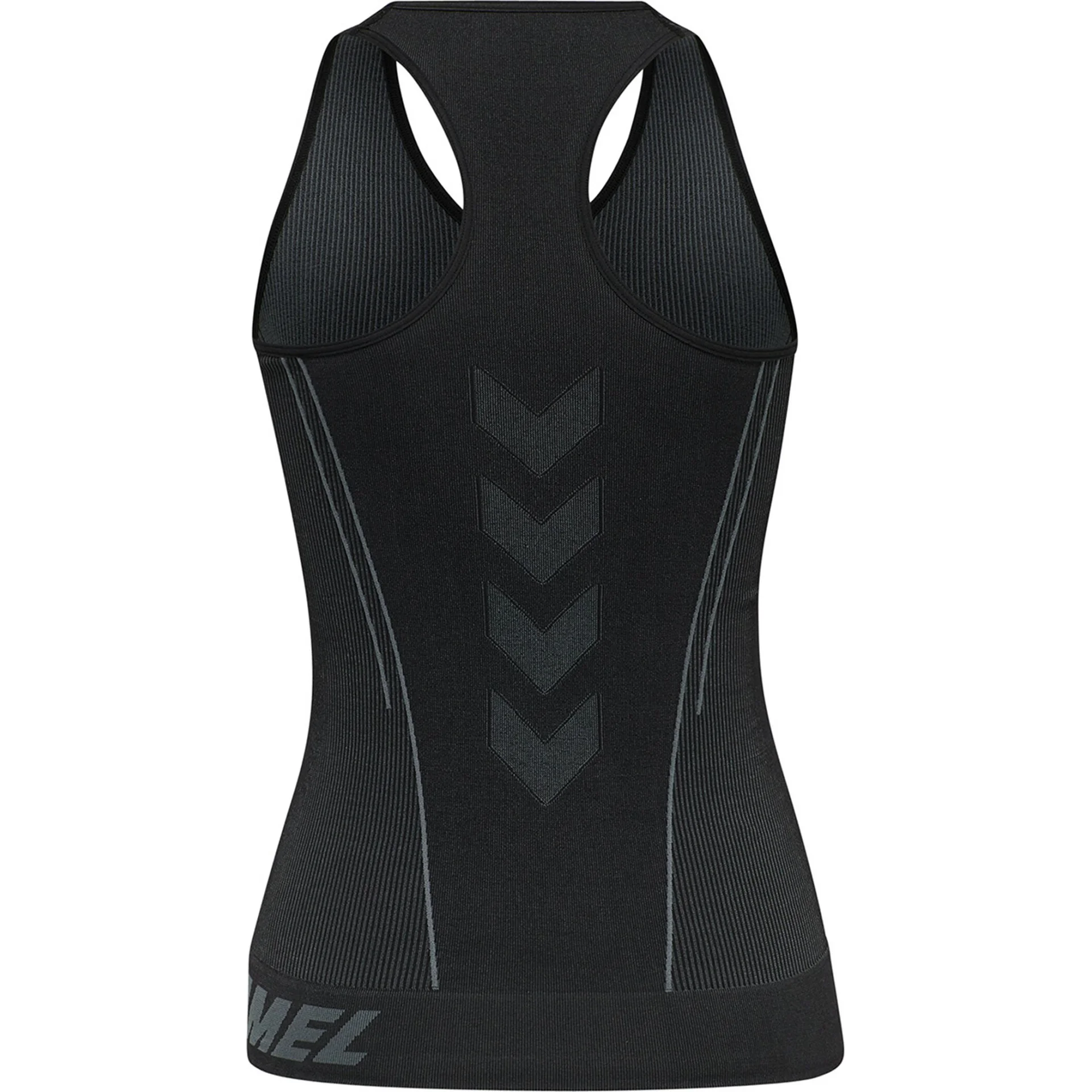 HUMMEL HUMMEL_Damen_Shirt_hmlTE_CHRISTEL_SEAMLESS_TOP 213754 1038 BLACK/ASPHALT MELANGE