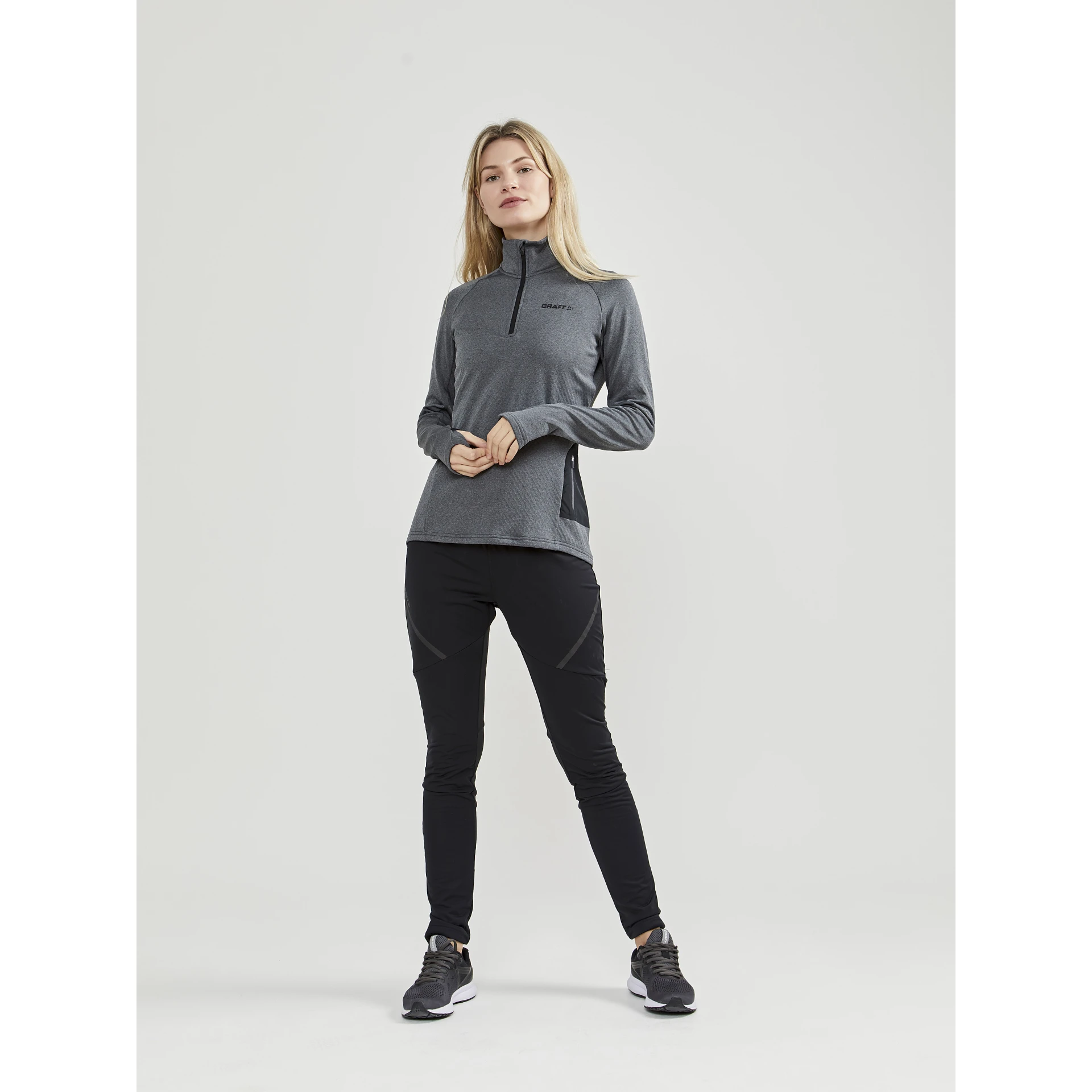 CRAFT Damen_Unterjacke_CORE_TRIM_THERMAL_MIDLAYER 1909501 975000 DK GREY MELANGE