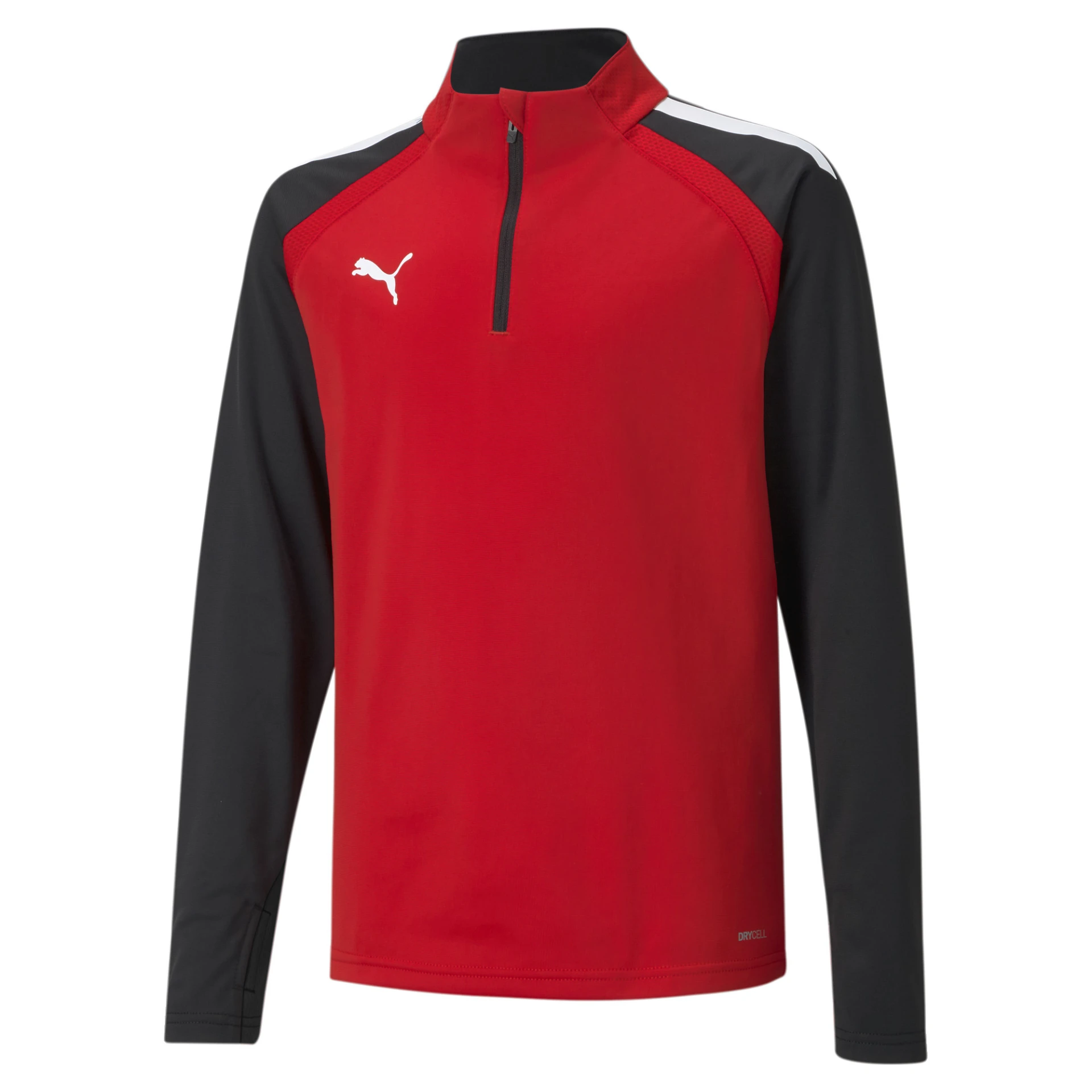 PUMA Kinder_Sweatshirt_teamLIGA_1_4_Zip_Top_Jr A4T005657237 001 PUMA RED-PUMA BLACK
