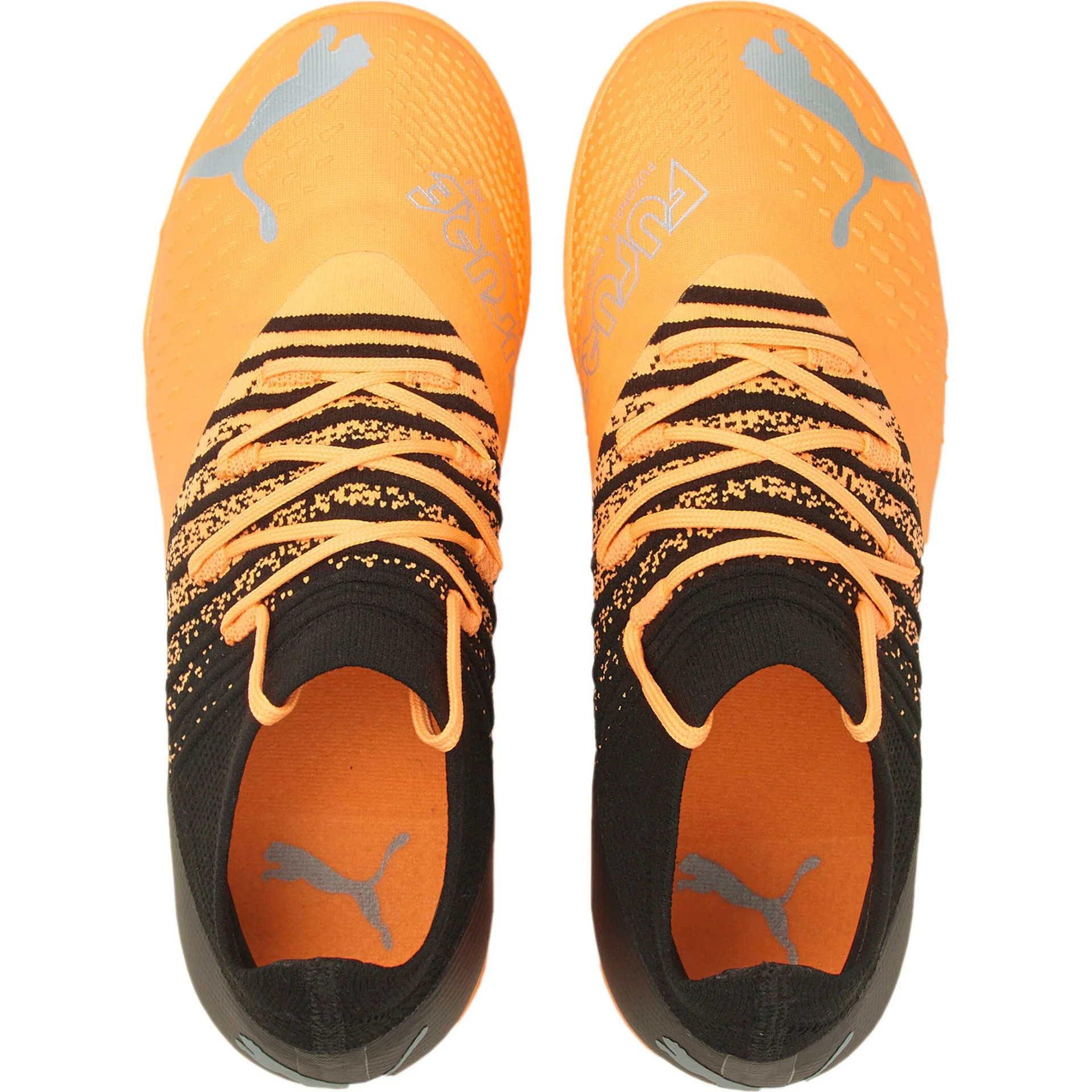 PUMA Kinder_Fussball_Hallenschuhe_FUTURE_Z_33_IT_Jr 106776 001 NEON CITRUS-DIAMOND SILVER