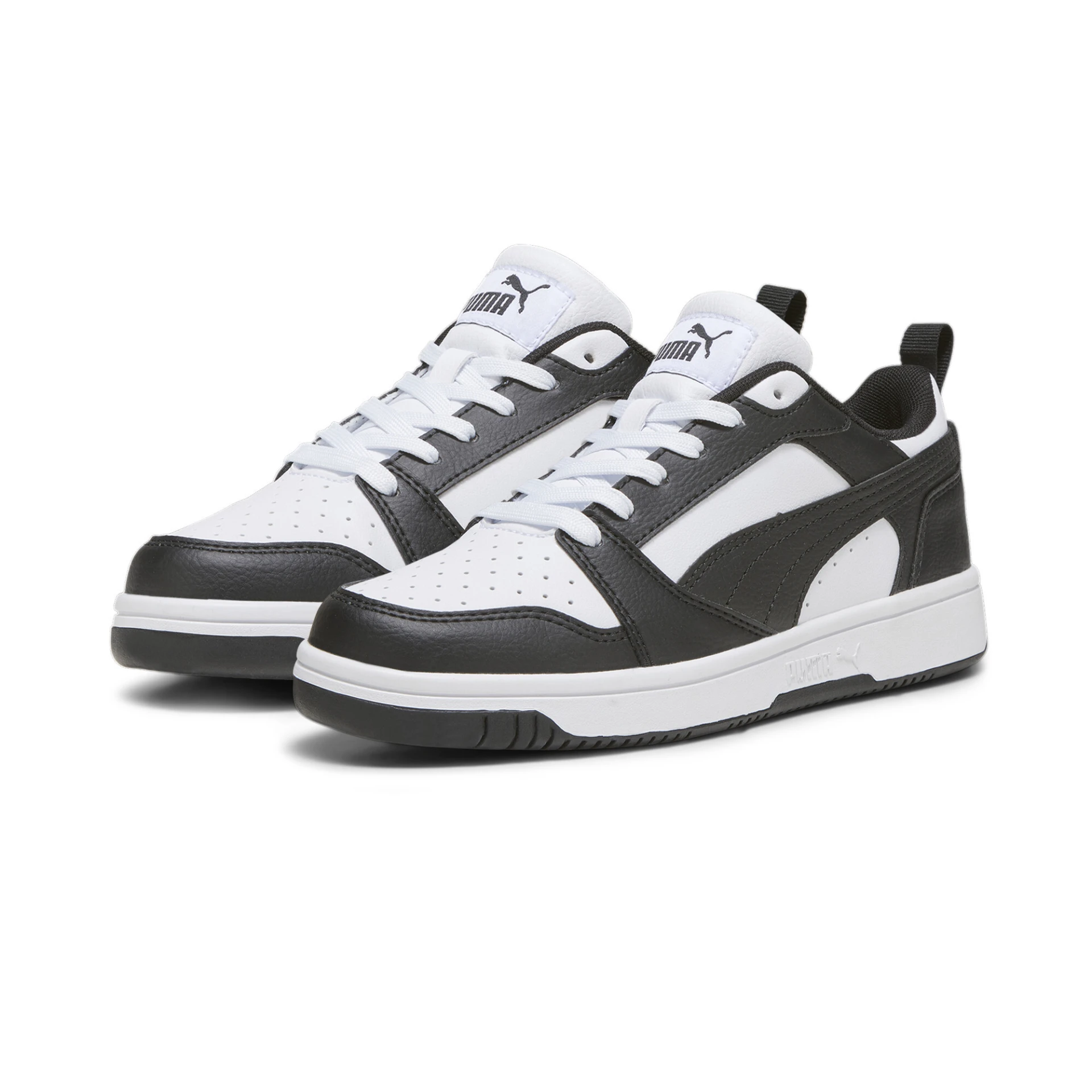 PUMA Puma_Rebound_V6_Lo_Jr 393833 001 PUMA WHITE-PUMA BLACK