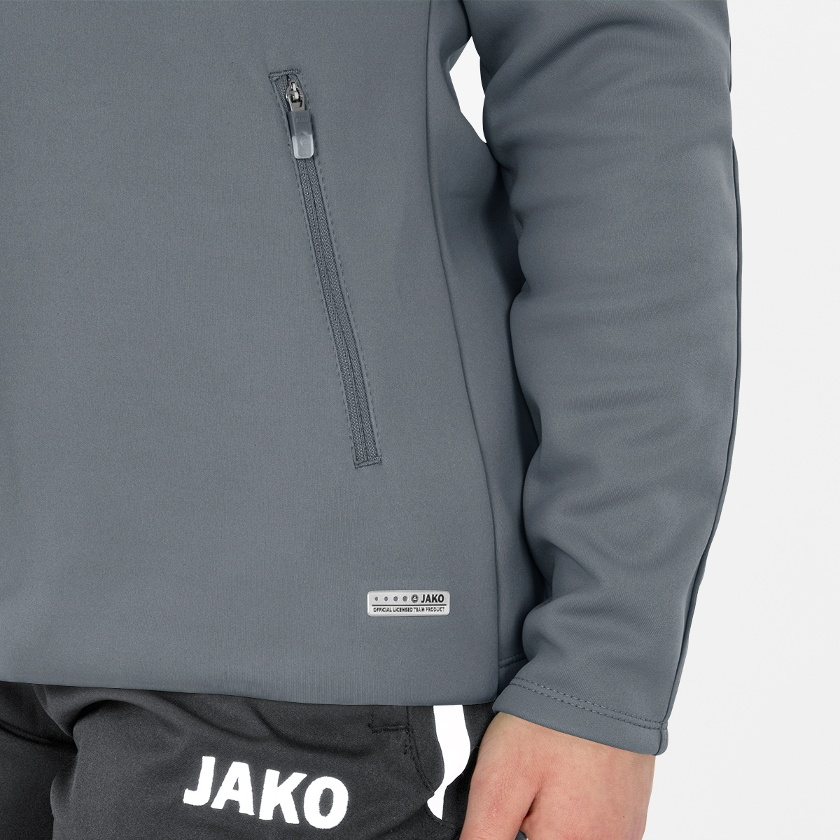 JAKO Kapuzenjacke_Champ_20 6820D 40 steingrau/anthra light