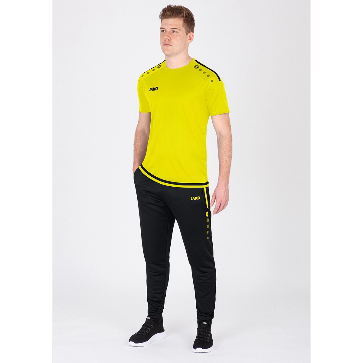 JAKO Kinder_Trainingshose_Active 8495K 33 schwarz/neongelb