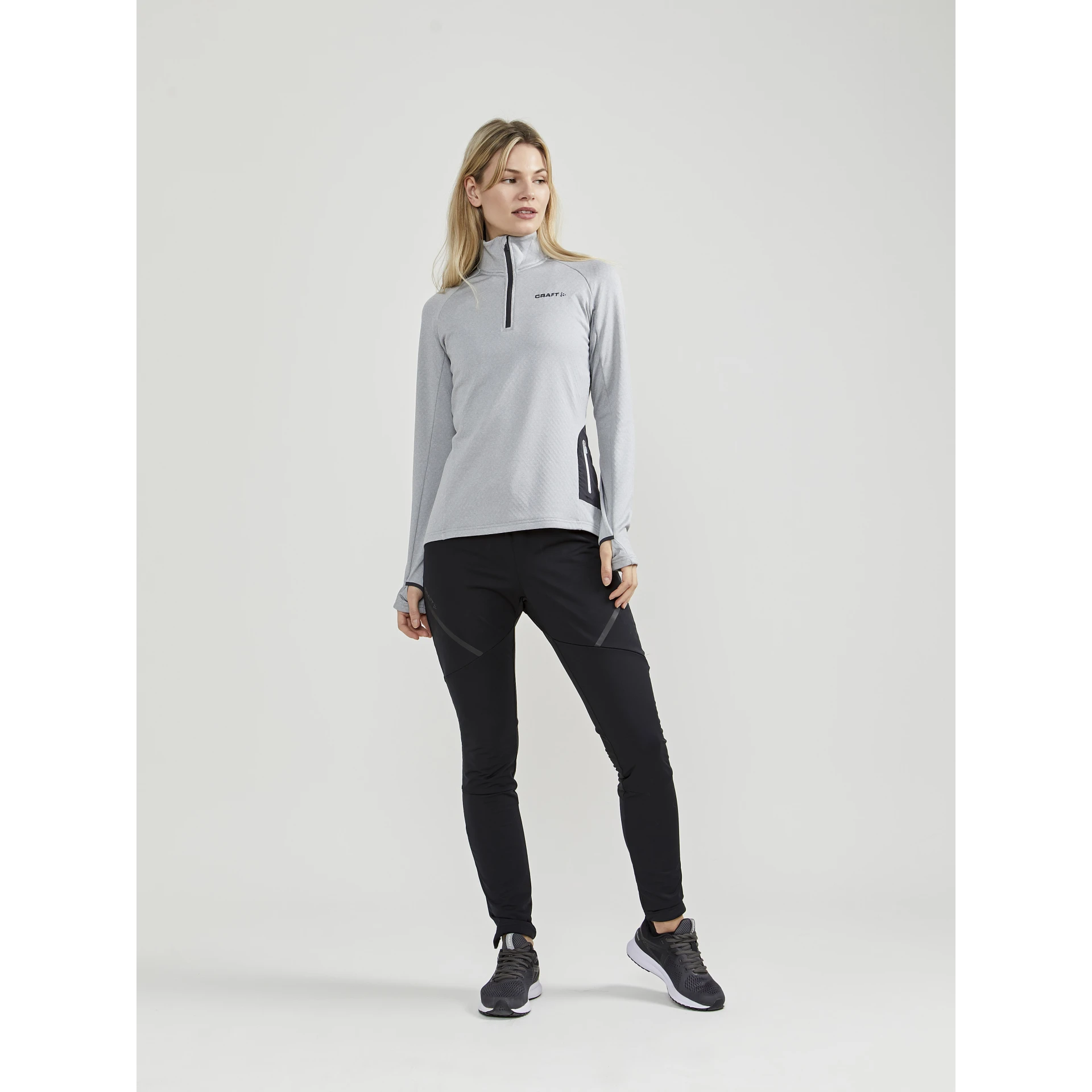 CRAFT Damen_Unterjacke_CORE_TRIM_THERMAL_MIDLAYER 1909501 950000 GREY MELANGE