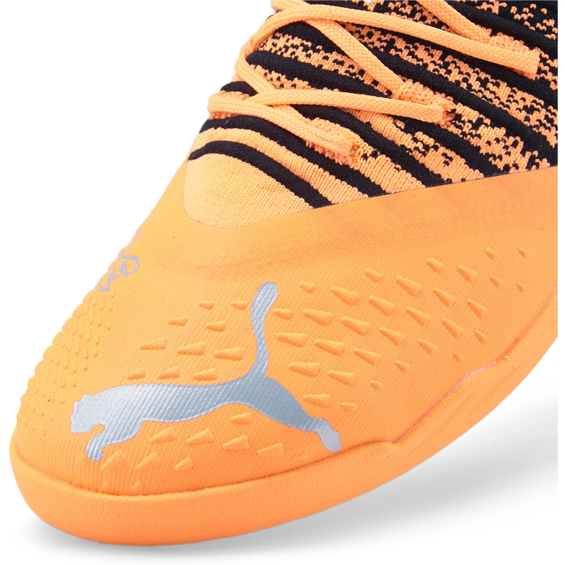 PUMA Kinder_Fussball_Hallenschuhe_FUTURE_Z_33_IT_Jr 106776 001 NEON CITRUS-DIAMOND SILVER