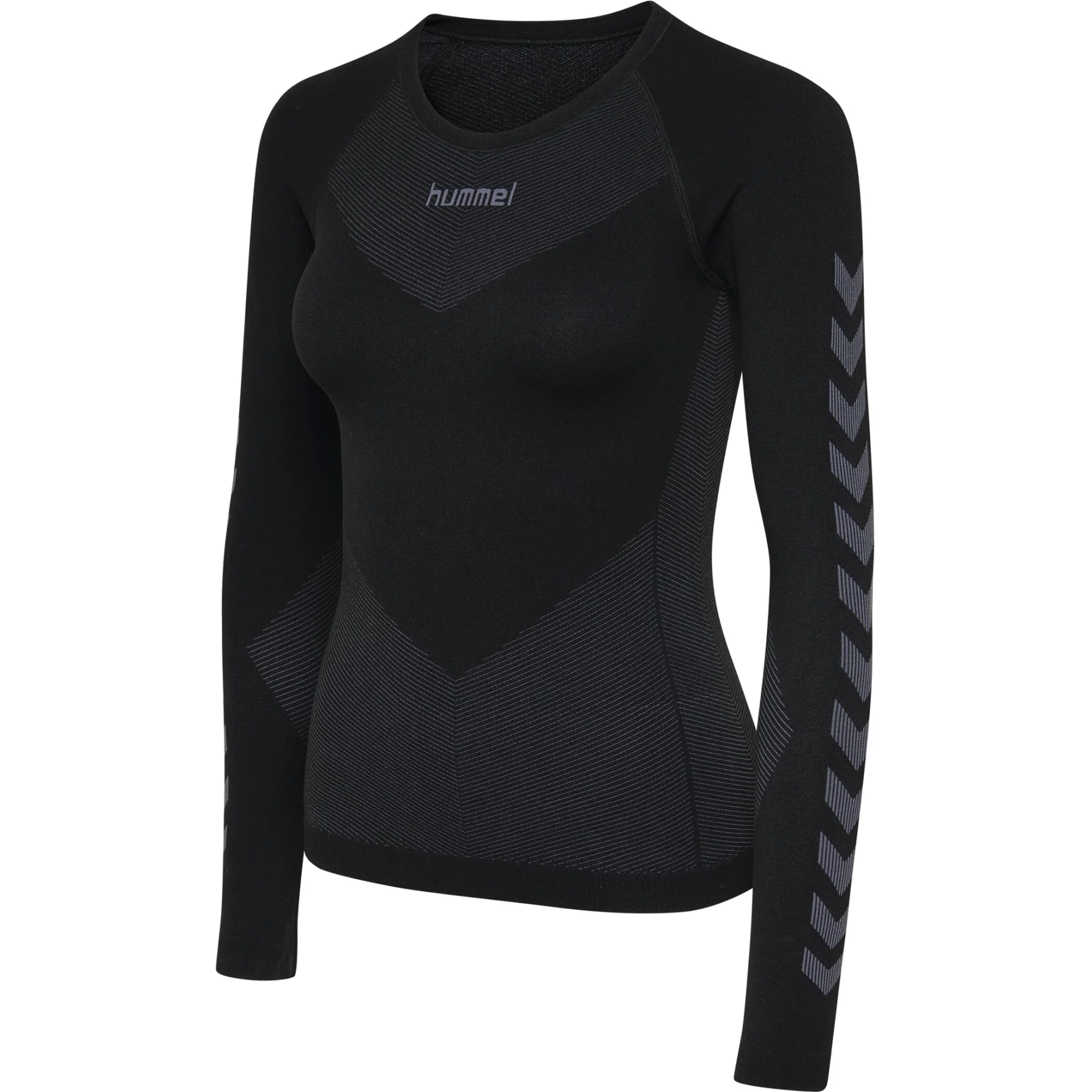 HUMMEL Damen_Hemd__FIRST_SEAMLESS_JERSEY_L_S_WOMAN 202645 2001 BLACK